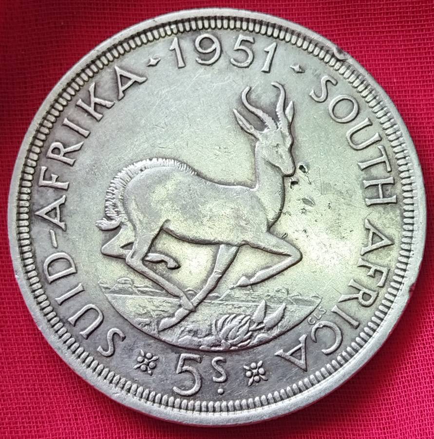1951    5 SHILLING  COIN      (SILVER )             SUN16828