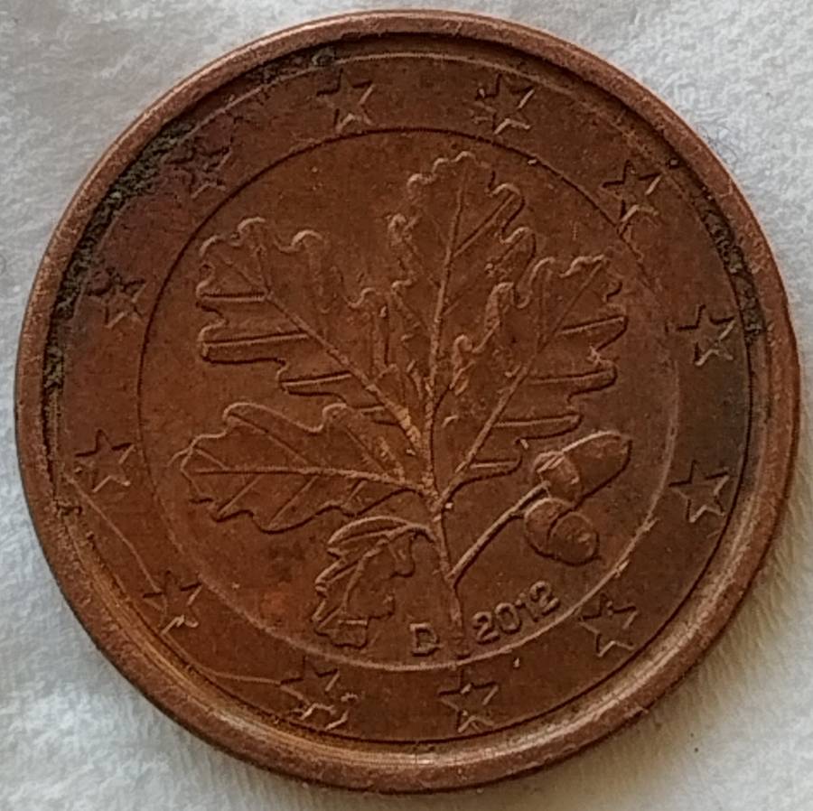 2012     1 Euro Cent     GERMANY          SUN17500~