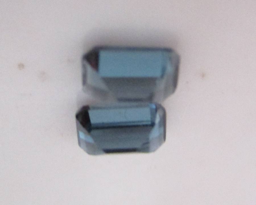 2 pieces, 6.00 x 4.00 mm Octagonal cut Blue Topaz T.W.1.46ct.
