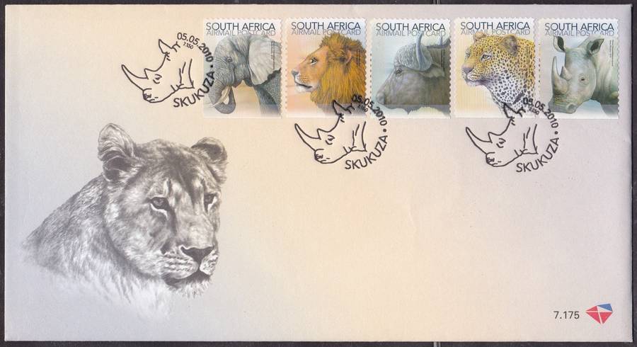 RSA - THE BIG FIVE, FDC 7.175 (SKUKUZA) - FINE AS NEW