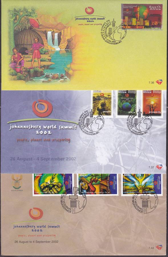 RSA - 3 X VERY NICE ASSORTED FDC'S, FDC 7.36 + 7.37 + 7.44 - ALL FINE AS NEW