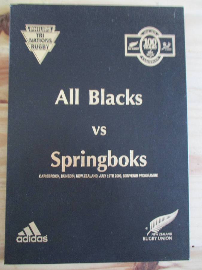 ALL BLACKS vs SPRINGBOKS - Carisbrook July 12th 2008 Souvenir Programme (De Luxe)