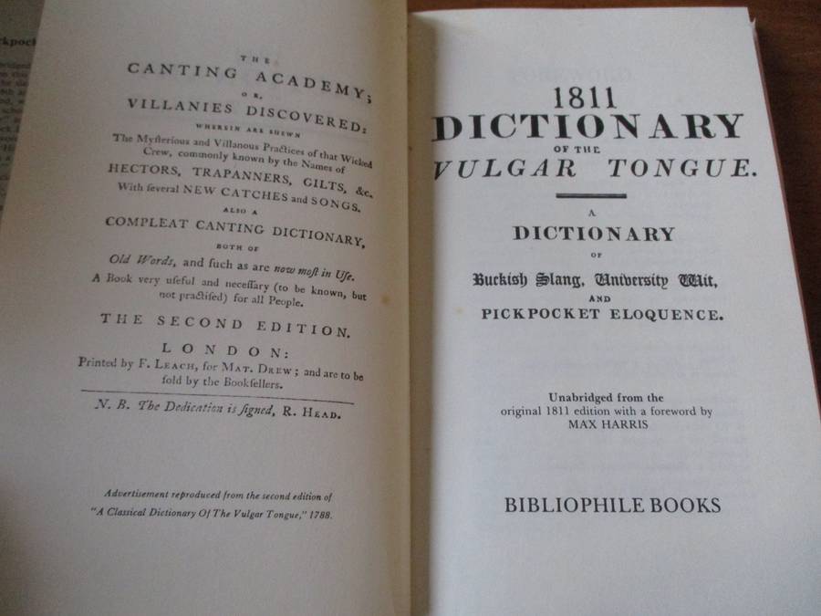 1811 Dictionary of the Vulgar Tongue