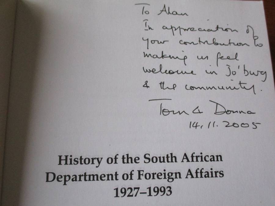 History of the South African Department of Foreign Affairs 1921-1993  Edited by Tom Wheeler