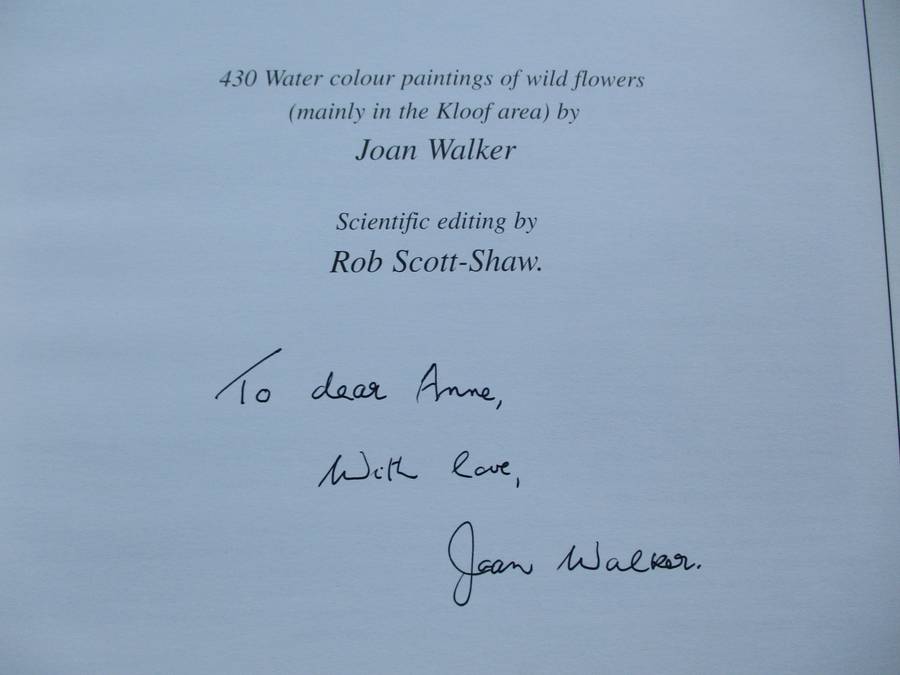 SIGNED. Wild Flowers of Kwa-Zulu Natal  Joan Walker