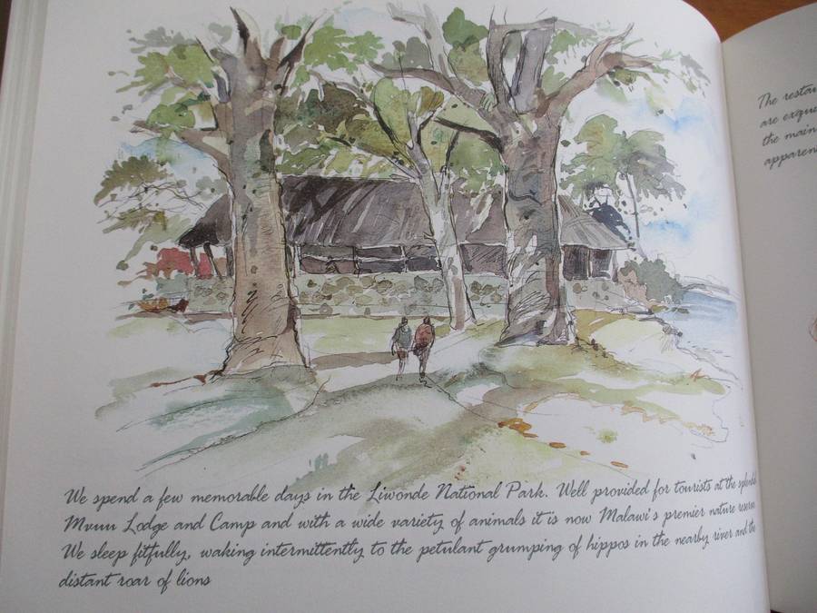 SIGNED. Between the Cape and Cairo  Tony Grogan paints Malawi