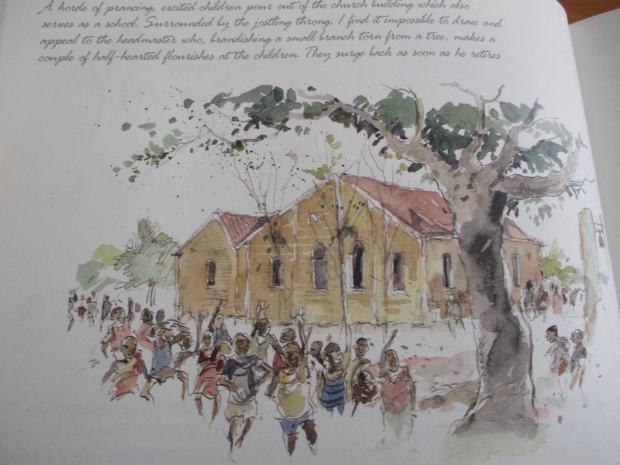 SIGNED. Between the Cape and Cairo  Tony Grogan paints Malawi