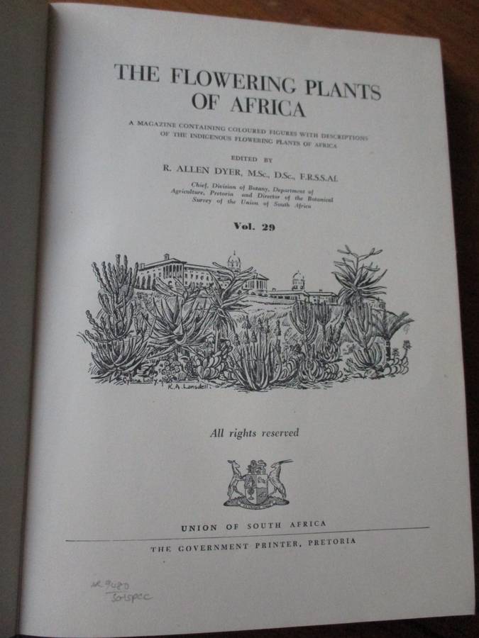 Flowering Plants of Africa Vol.29  R. Allen Dyer