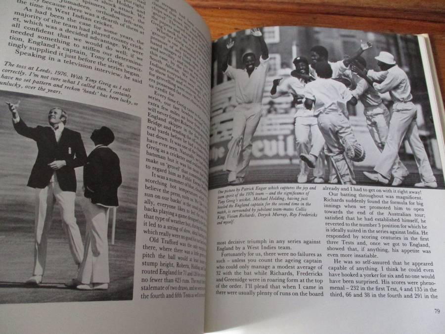 SIGNED.  Clive Lloyd LIVING FOR CRICKET  Foreword by Wes Hall