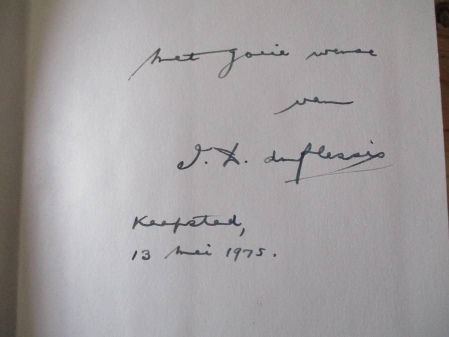 GETEKEN. ID du Plessis  Aantekening uit Tuynstraat