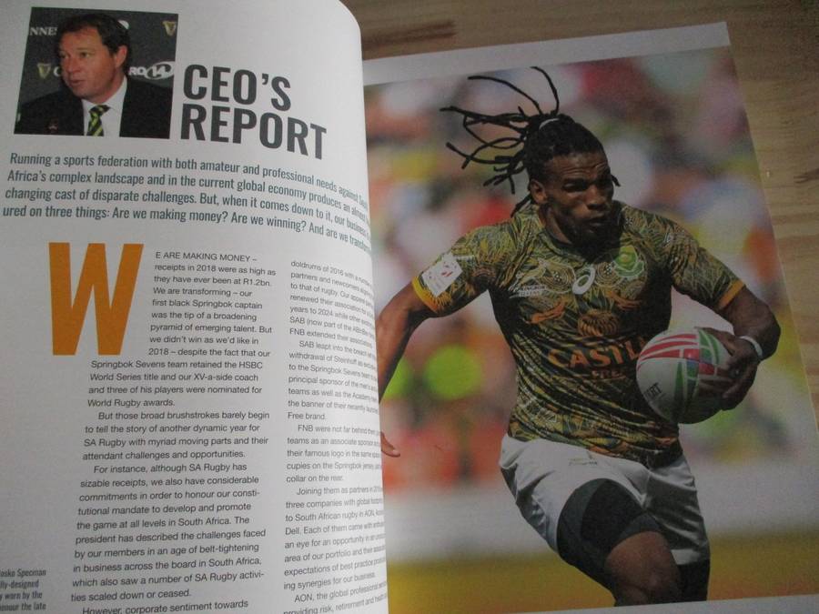 South African Rugby Union Annual Report 2018