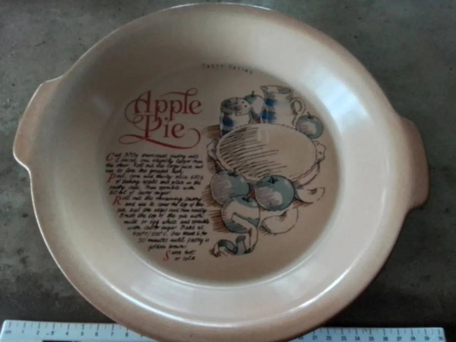 Vintage clay pie Dish