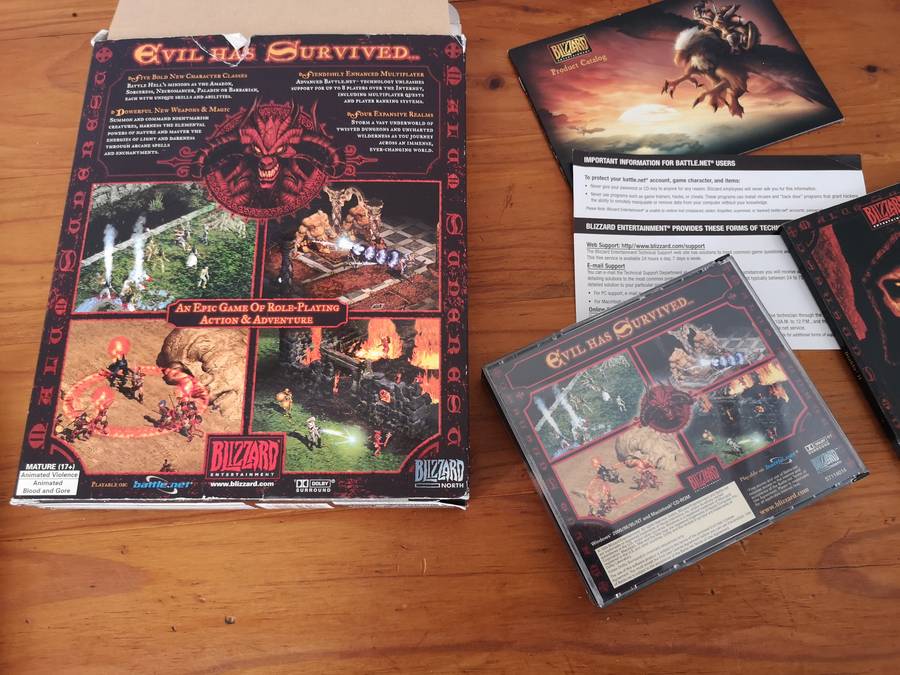 Diablo II PC game in original box including expansion set