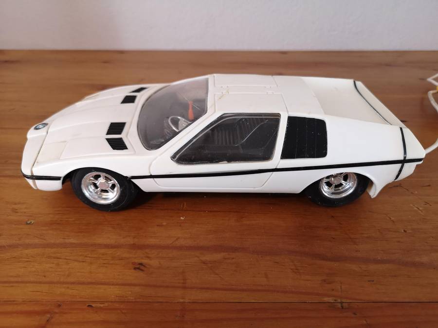 Vintage scale model BMW E25 Turbo remote control car
