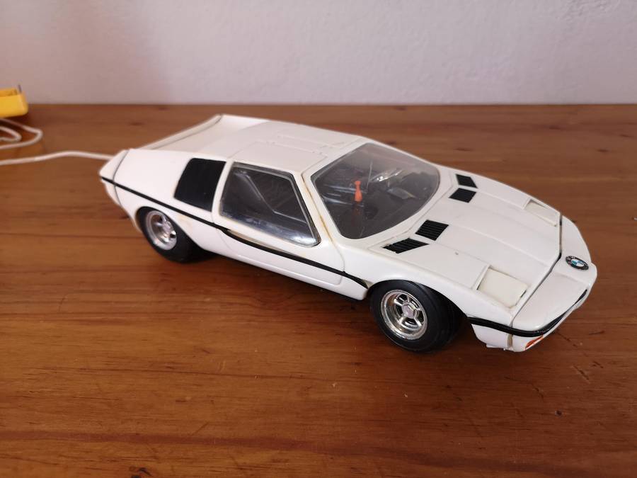 Vintage scale model BMW E25 Turbo remote control car
