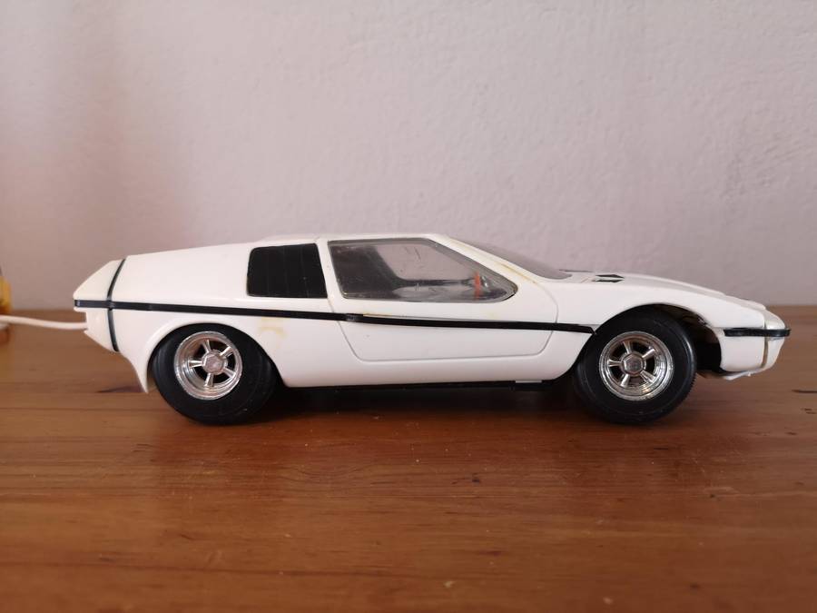 Vintage scale model BMW E25 Turbo remote control car
