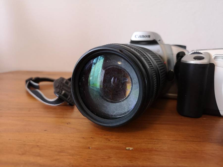 Two Canon EOS 35mm film cameras