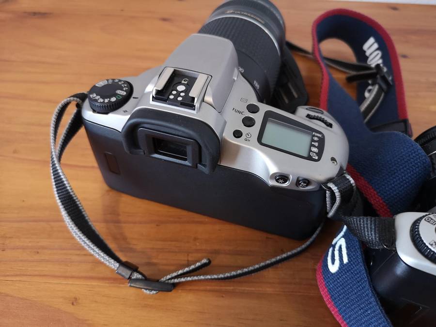 Two Canon EOS 35mm film cameras