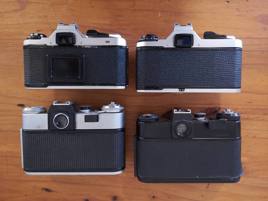 35mm film SLR camera bodies - set of 4