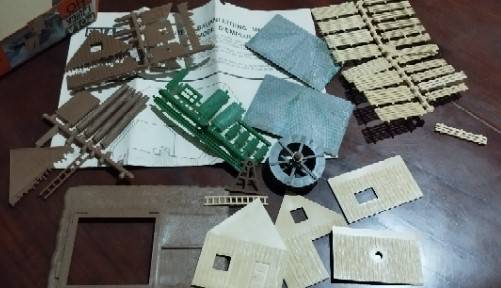 Vintage Pola Waterwheel Sawmill B701 - HO Scale