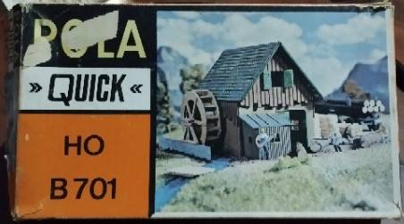 Vintage Pola Waterwheel Sawmill B701 - HO Scale