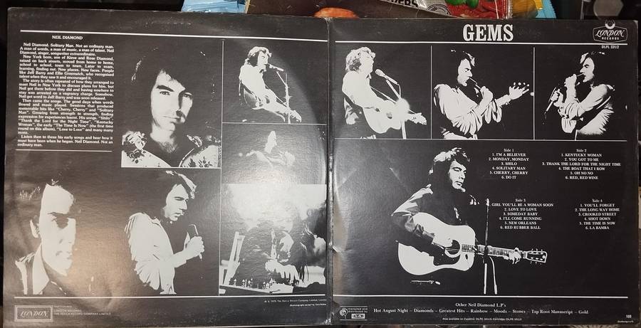 Neil Diamond Gems Double  LP Record