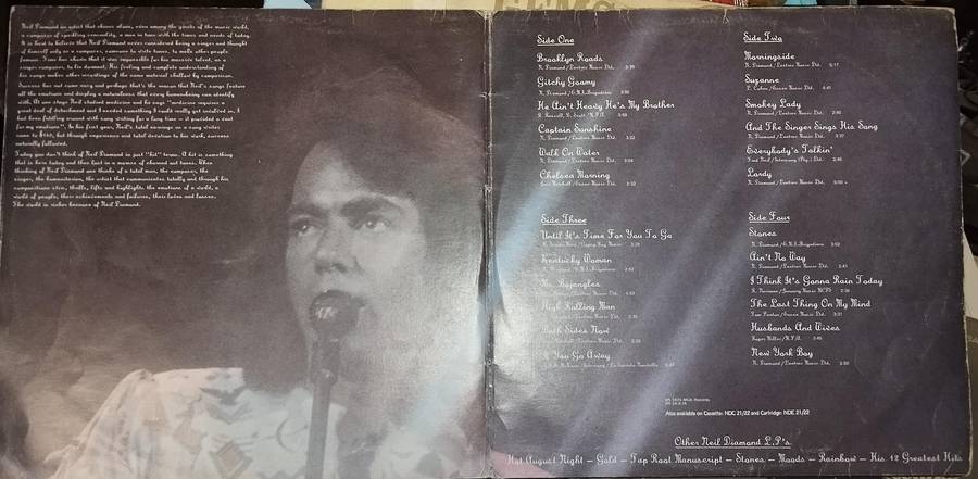 Neil Diamond Gems Double  LP Record