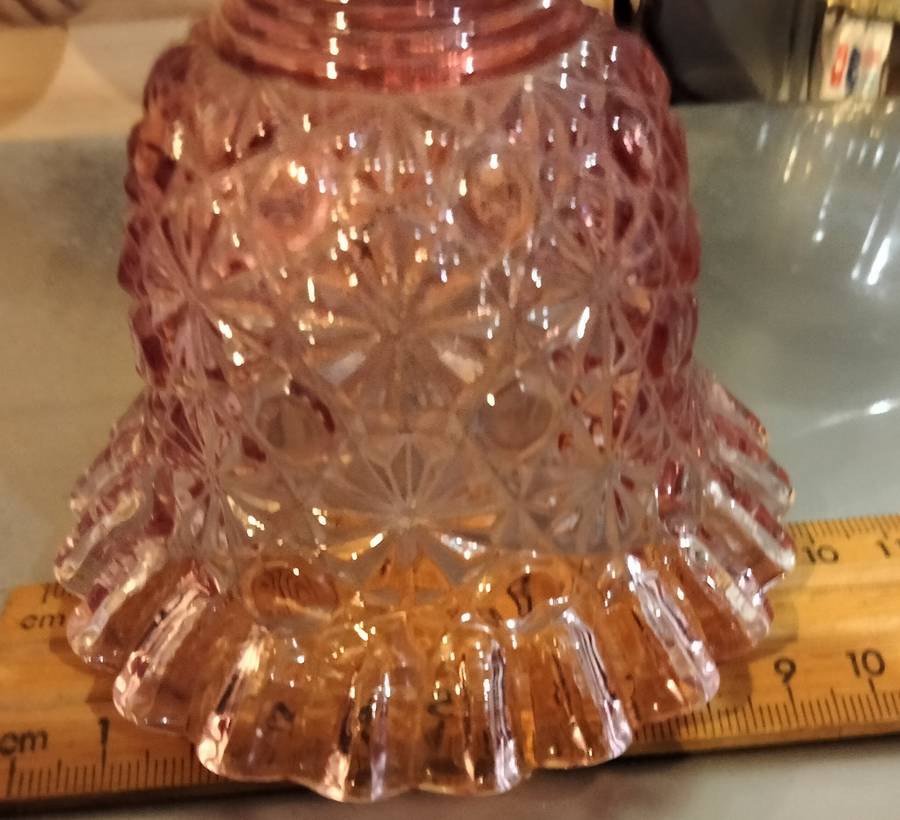 Fenton Glass Bell-Vintage Button+daisy Ribbed handle ruffled+Clanger LOOK at my BUY NOW-NO WATING