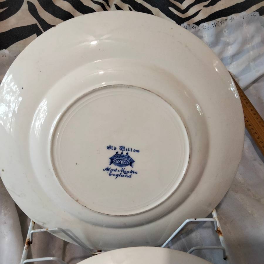ENGLAND Old Willow Alfred Meakin Ceramic Plate c1930/40 Wall or cabinet Plates