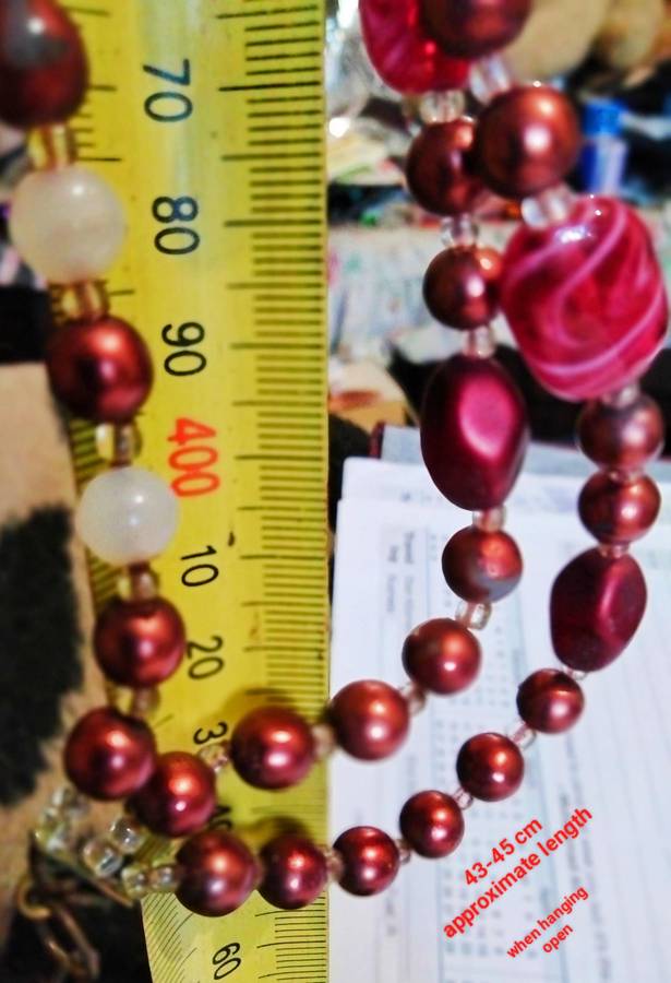 Necklace Bib 3 strand Czechoslovakia Purple Swirl glass hand made+Crystals faceted cut glass beads