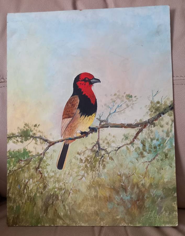 Oil on board painting by Benjamin Jacobus Davis