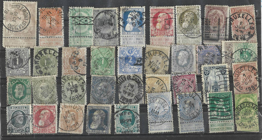 Belgium fine used all in the 1800's as scanned