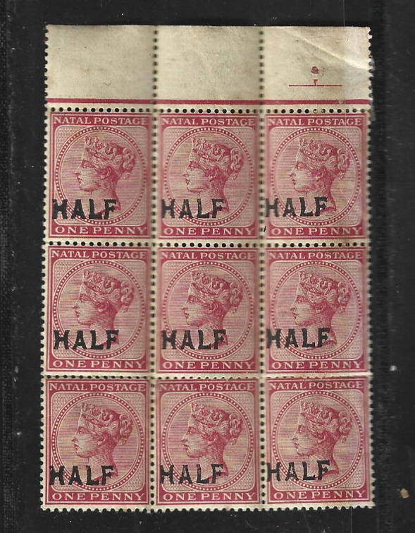 Natal SACC 108 hinged/unhinged mint reverse  badly marked sold  as scanned