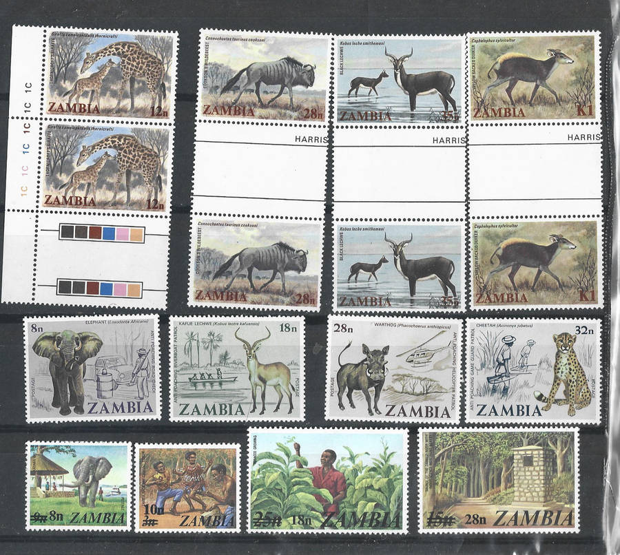 Zambia MNH sets as scanned