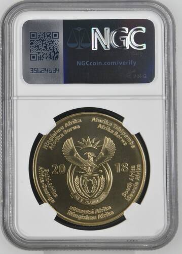 2018 South Africa Nelson Mandela Centenary 50R NGC Graded  MS 70