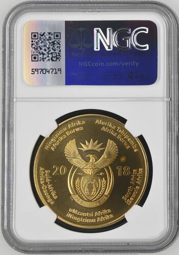 2018 South Africa Nelson Mandela Centenary 50R NGC Graded  MS 69
