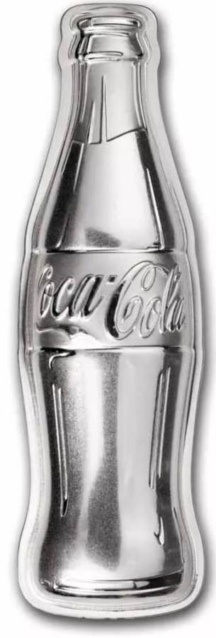 Coca-Cola® 1 Oz Silver Shaped Bottle in Stylish Tin Box With Certificate
