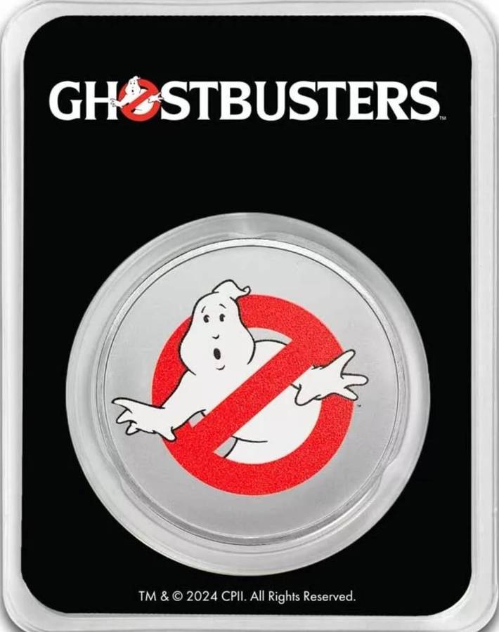 Ghostbusters® 40th Anniversary Colourised 1oz Silver $2 Niue 2024.
