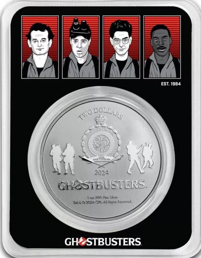 Ghostbusters® 40th Anniversary Colourised 1oz Silver $2 Niue 2024.