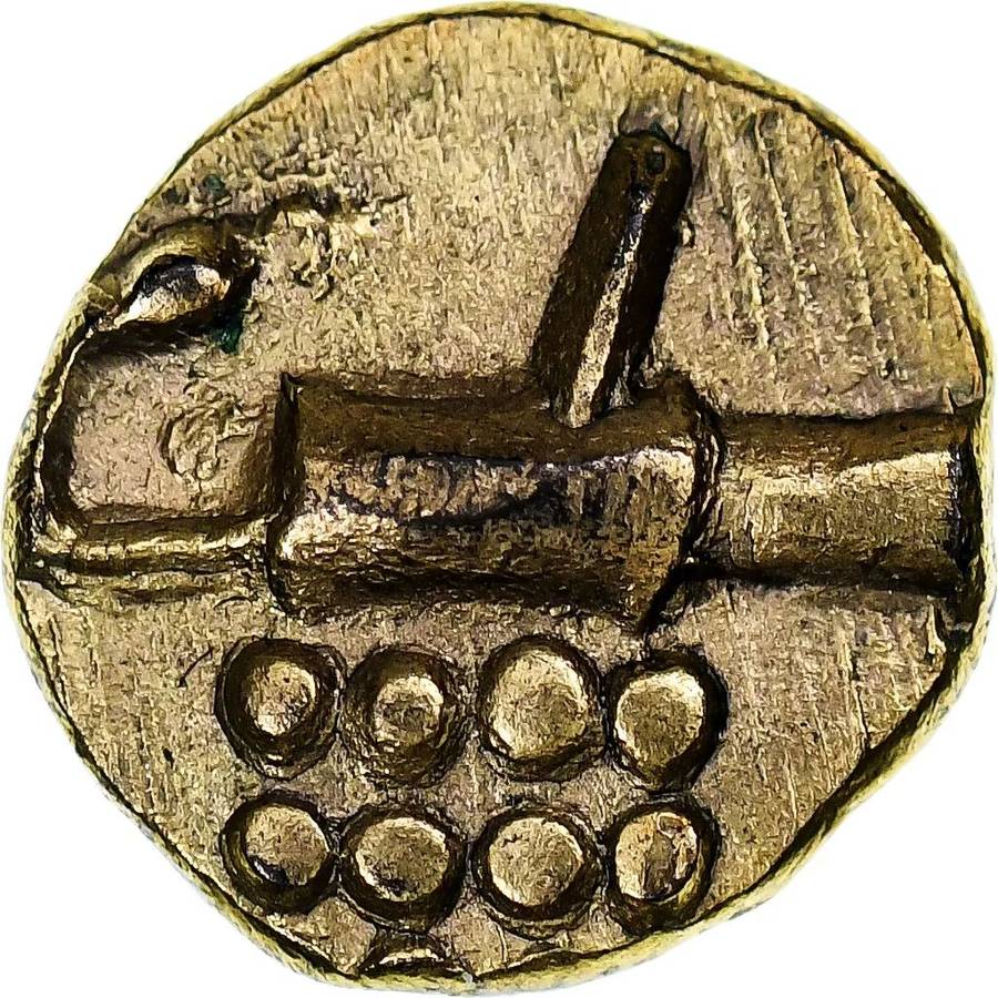India, Fanam -  Gold, AU -  18th - 19th Century  F-XF