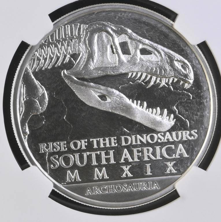 RSA: Silver R25 (1oz) Dinosaurs 2019 MS 69 NGC.