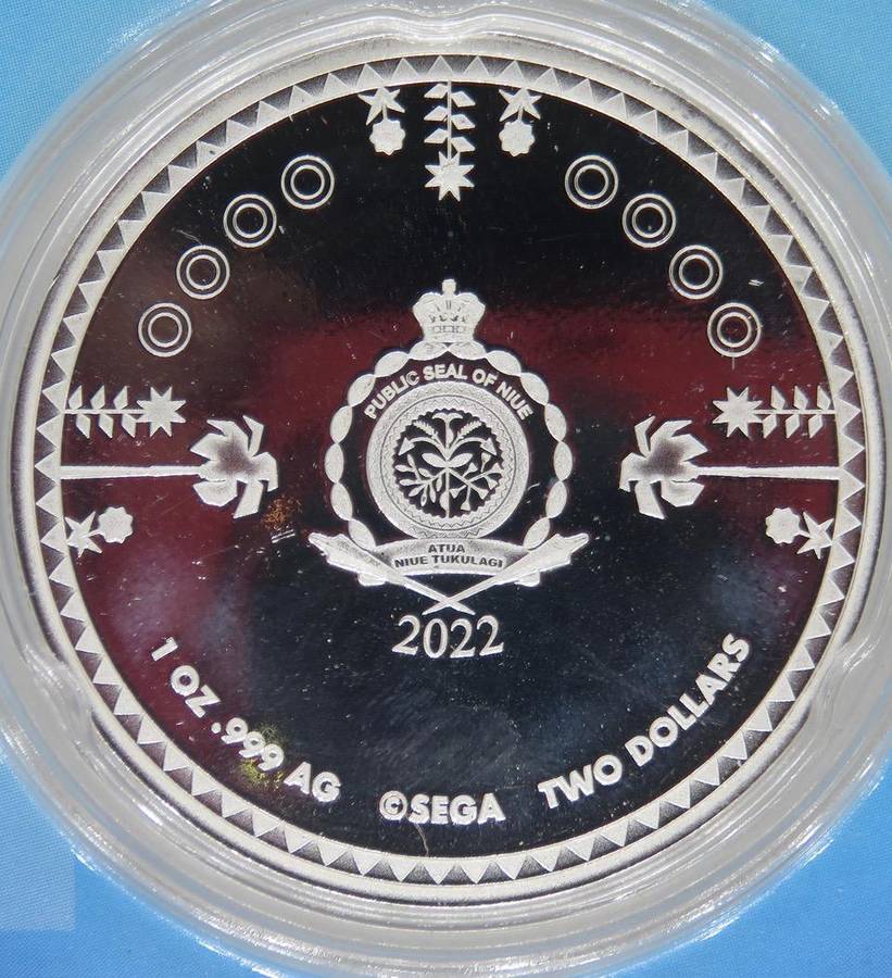 Sonic the Hedgehog Colourised $2 (1oz) Silver Niue