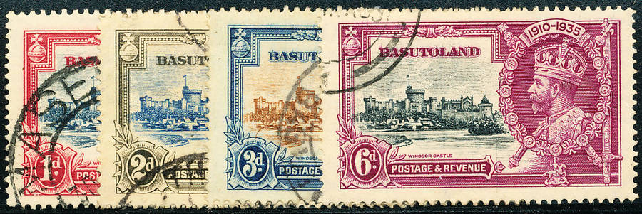 Basutoland - 1935 - Silver Jubliee - set of 4 fine used . SACC 11-14 .