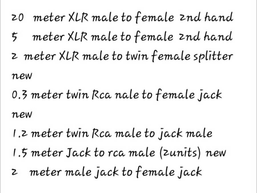 Audio cables new and used