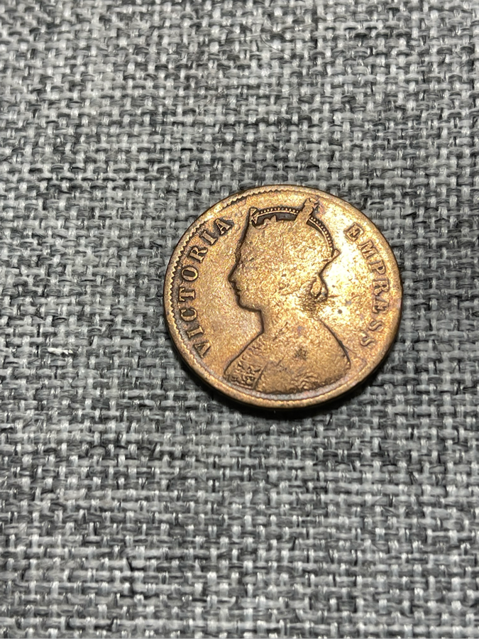 1887 ONE QUARTER ANNA - Coin of Victoria Empress of Bombay