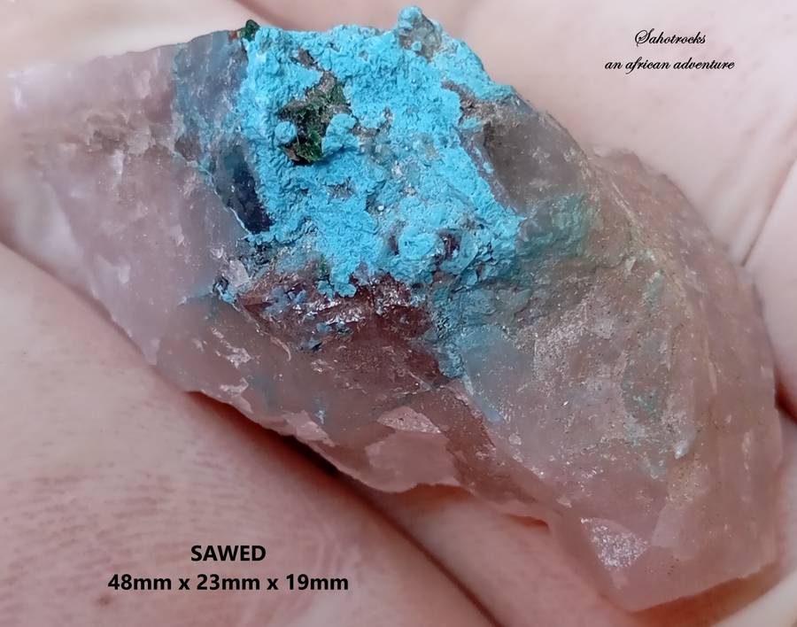 Shattuckite malachite quartz - Kaokoveld Plateau Namibia