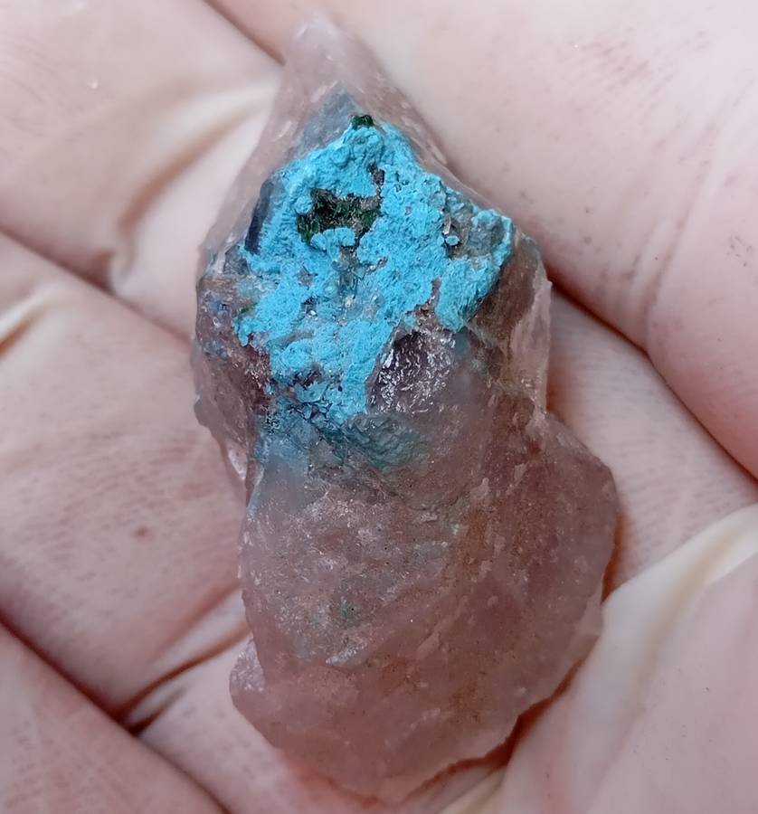 Shattuckite malachite quartz - Kaokoveld Plateau Namibia