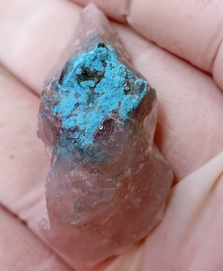 Shattuckite malachite quartz - Kaokoveld Plateau Namibia