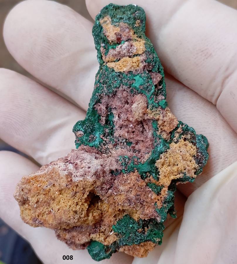 Malachite pseudomorph after baryte - Kolwezi mining district DRC Congo