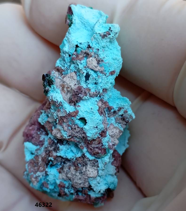 Cobaltoan calcite heterogenite chrysocolla malachite - Kakanda deposit DRC Congo